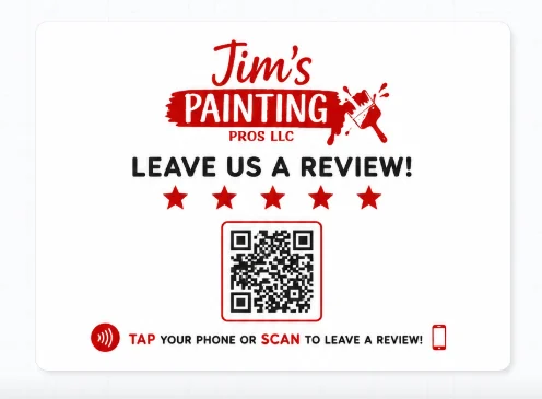 Jim's Painting Pros LLC Custom Tap-to-Review Card